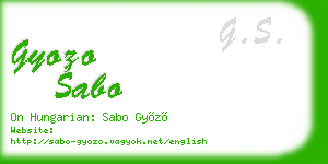 gyozo sabo business card
